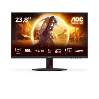 Monitor AOC Q24G4RE 23.8 inch Quad HD (2560x1440) Fast IPS 180Hz 1 ms HDR10 DisplayPort 1.4 HDMI 2.0
