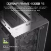 PC case CORSAIR FRAME 4000D RS Midi Tower White — ATX, tempered glass, 3x120mm front fans, supports 360/240/140mm radiators
