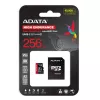MicroSDXC memory card ADATA 256 GB AUSDX256GUI3V30SHA2-RA1 UHS-I Class 10 V30 (read 100 MB/s, write 80 MB/s) with SD adapter