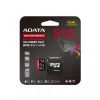 MicroSDXC memory card ADATA 512GB UHS‑I U3 V30 Class 10 A2, 100/85 MB/s, waterproof