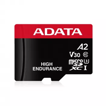 MicroSDXC memory card ADATA 64GB UHS‑I U3 V30 Class 10 — 100/80 MB/s (black/red)