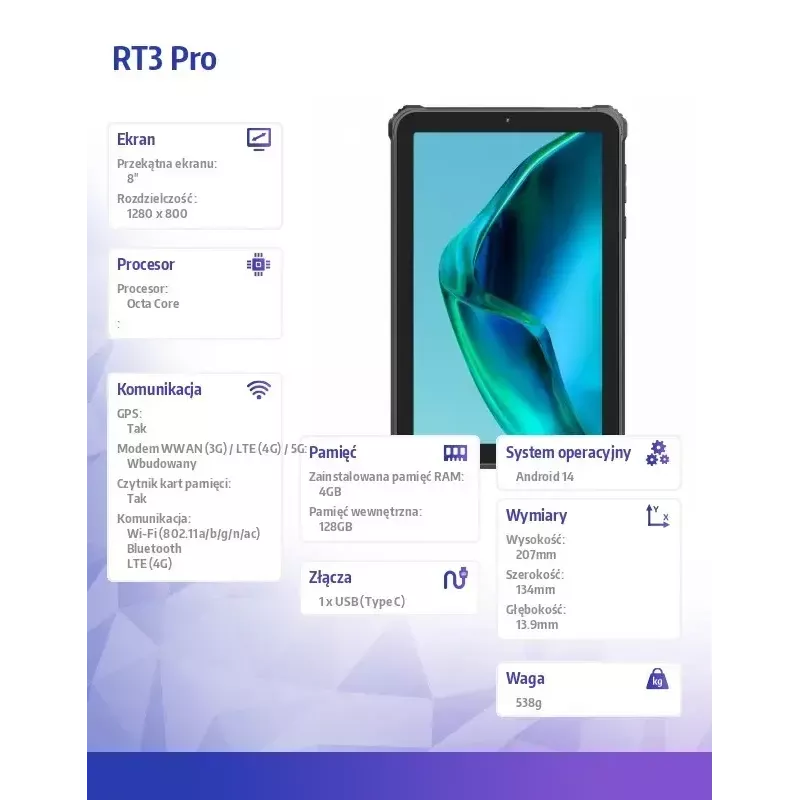 Tablet OukiTel RT3 Pro 4G 10.1 inch Octa-Core 4GB RAM 128GB Android