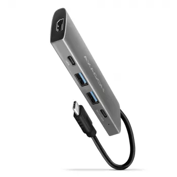 Axagon HMC-5G21 USB 10Gbps hub, 2x USB-A, 2x USB-C, HDMI 4k/30Hz, PD 60W, USB-C cable