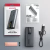 Axagon EEM2-SD2 USB-C 10Gbps - M.2 NVMe & SATA SSD DISPLAY box