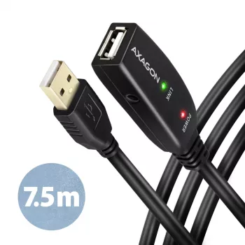 Axagon ADR-207 USB repeater cable 7.5 m USB 2.0 Black