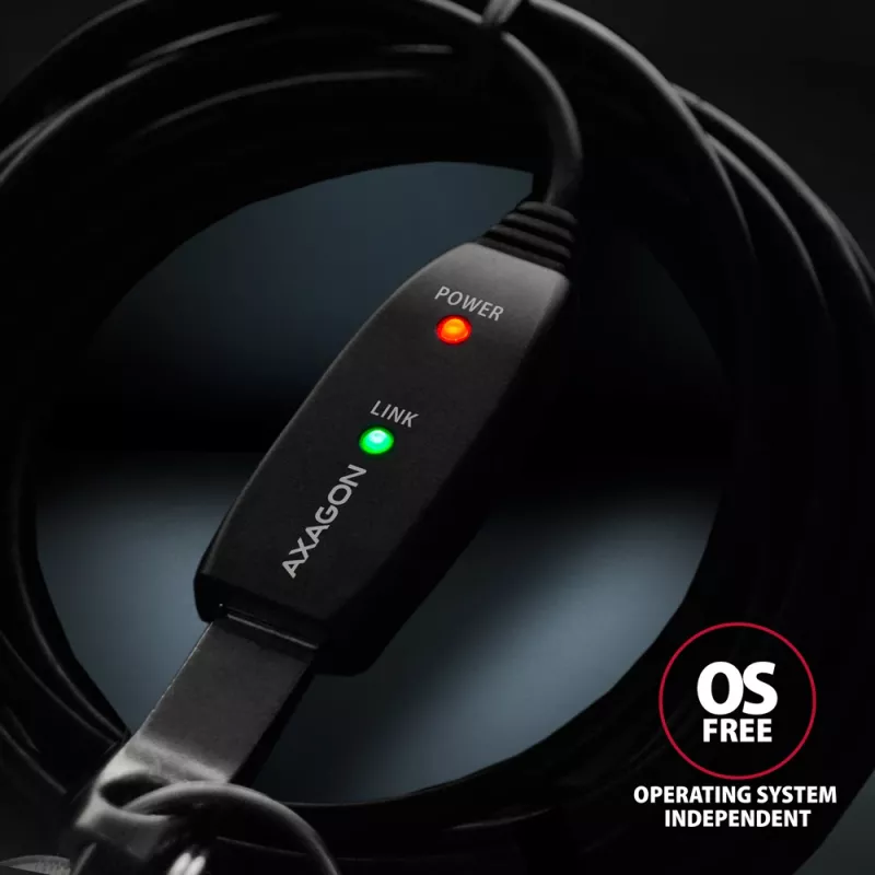 Axagon ADR-207 USB repeater cable 7.5 m USB 2.0 Black