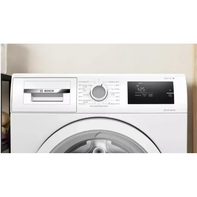Front-load washing machine Bosch WAN2405MPL, 7 kg, 1200 RPM, A energy class, LED display, white