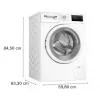 Front-load washing machine Bosch WAN2405MPL, 7 kg, 1200 RPM, A energy class, LED display, white
