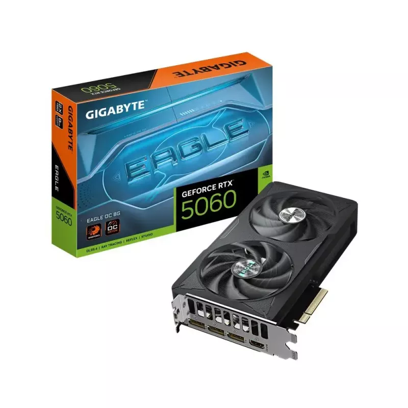 Graphics card GIGABYTE GeForce RTX 5060 8GB GDDR7, PCIe 5.0, 128-bit, 3840 CUDA, 2-slot, WINDFORCE 2X