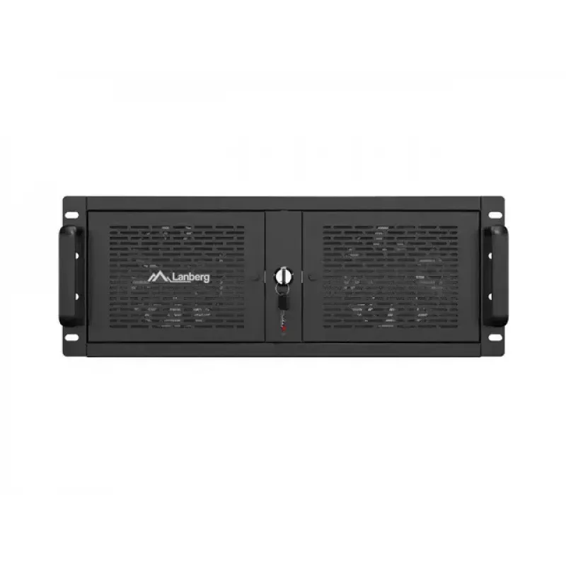 Lanberg SC01-5204-12B 4U Rackmount Server Chassis, Black, 5 Fans, Supports ATX/SSI EEB, 10x 3.5 inch Bays