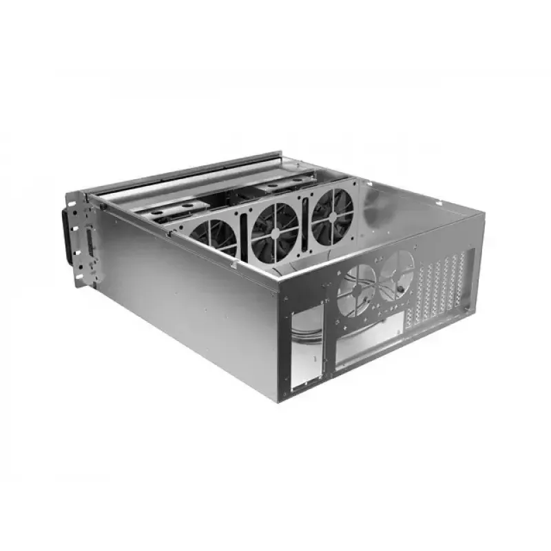 Lanberg SC01-5204-12B 4U Rackmount Server Chassis, Black, 5 Fans, Supports ATX/SSI EEB, 10x 3.5 inch Bays