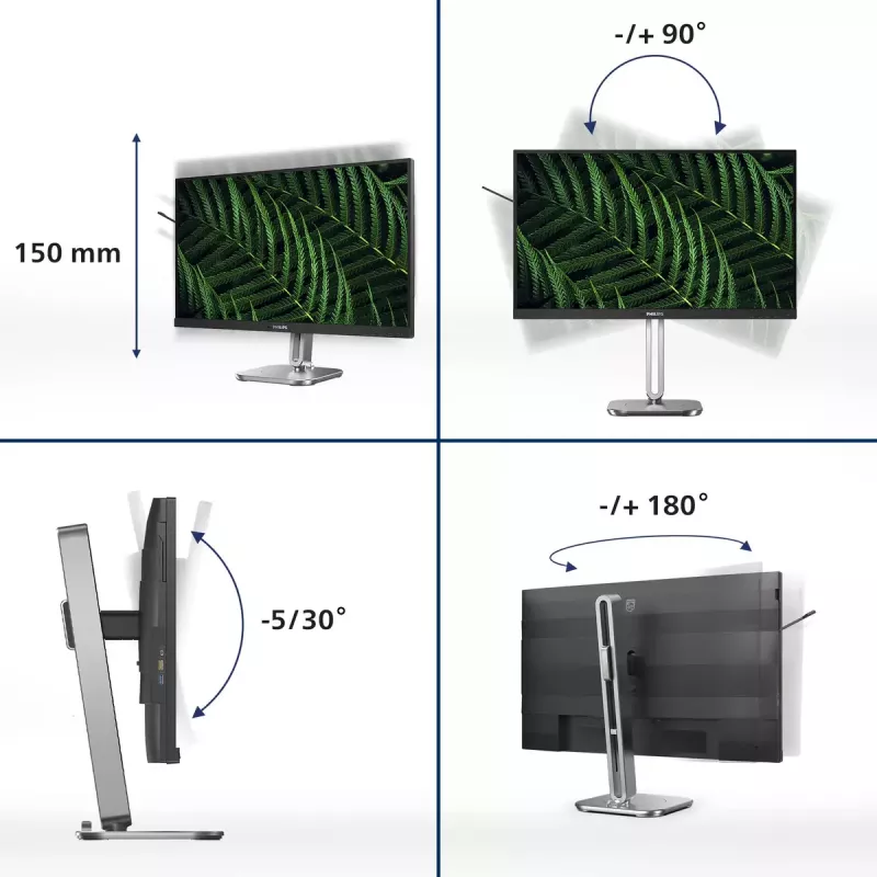 Philips 5000 series 24B2G5200/00 computer monitor 60.5 cm (23.8 inch) 1920 x 1080 pixels Full HD LCD Anthracite