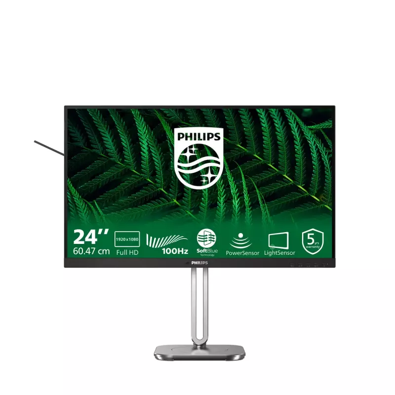 Philips 5000 series 24B2G5200/00 computer monitor 60.5 cm (23.8 inch) 1920 x 1080 pixels Full HD LCD Anthracite
