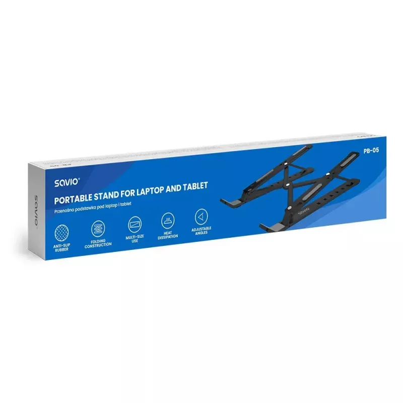 Laptop stand SAVIO PB-05 adjustable height portable — SAVIO PB-05