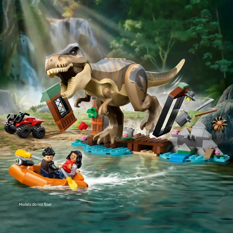 LEGO dinosaur building set T. rex River Escape 76975 — 199 pieces, 2 minifigures, age 5+