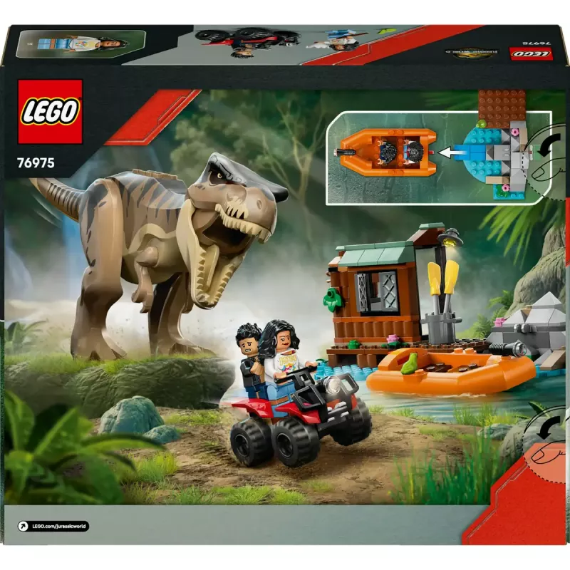 LEGO dinosaur building set T. rex River Escape 76975 — 199 pieces, 2 minifigures, age 5+