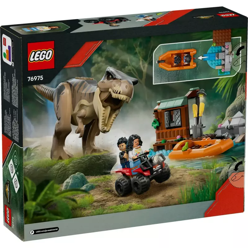 LEGO dinosaur building set T. rex River Escape 76975 — 199 pieces, 2 minifigures, age 5+