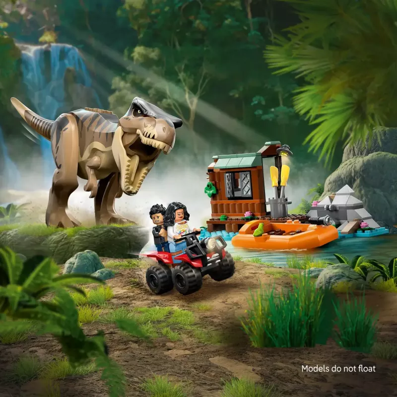 LEGO dinosaur building set T. rex River Escape 76975 — 199 pieces, 2 minifigures, age 5+