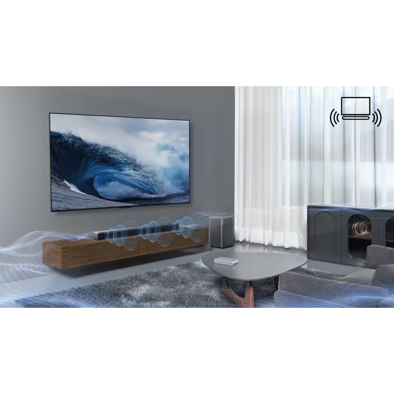 TCL S S55H Class 2.1 Channel Sound Bar with Dolby Atmos, Wireless Subwoofwer, and Bluetooth Music Streaming