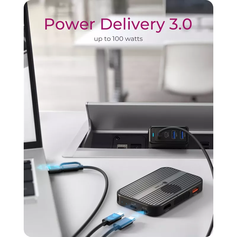 ICY BOX IB-DK4071M-CU31 USB 3.2 Gen 2 (3.1 Gen 1) Type-C Black