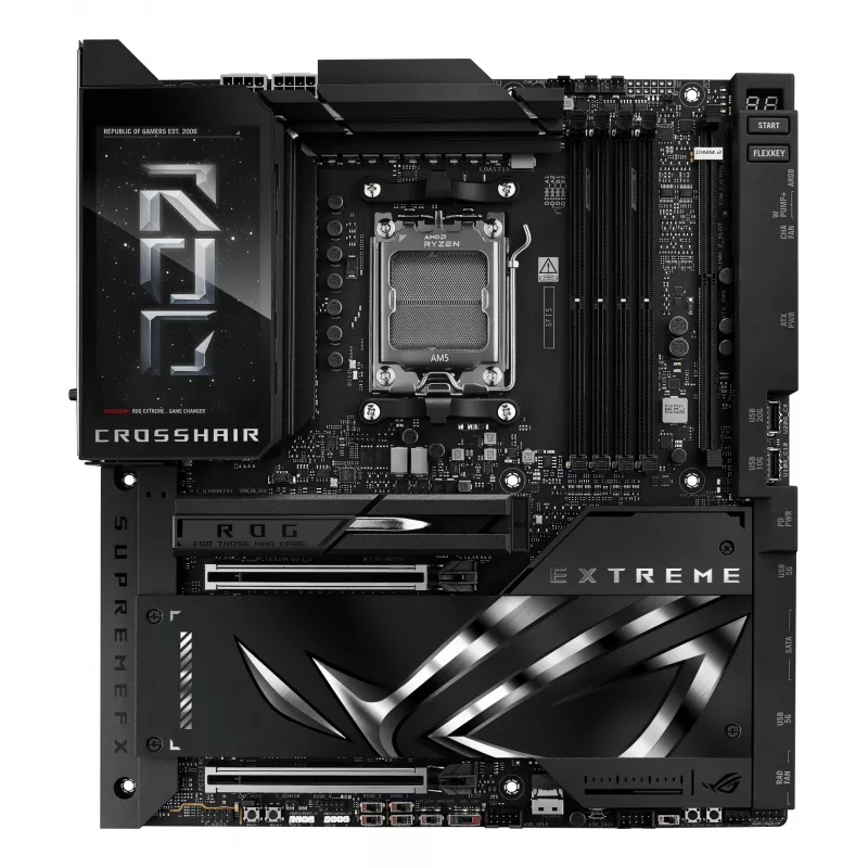 Motherboard ASUS ROG CROSSHAIR X870E EXTREME — AMD X870E, Socket AM5, Extended ATX, DDR5, 4 DIMM, Wi‑Fi 7, 5 Gb LAN, 5x M.2