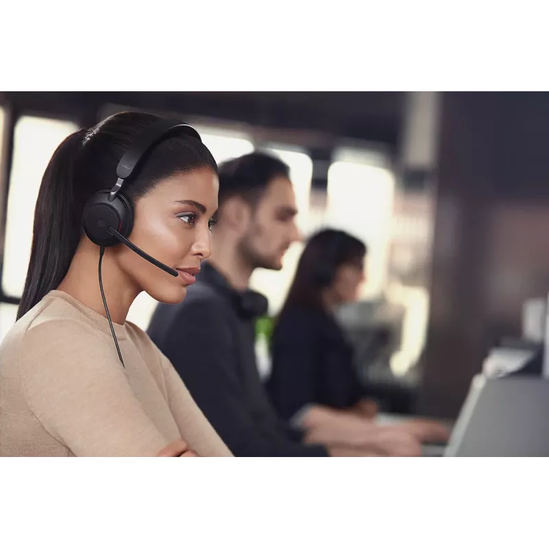 Jabra Evolve2 40 SE Headset Wired Head-band Calls/Music USB Type-C / USB Type-A Black