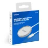 Wireless indoor mobile charger SAVIO LA-11, Qi 1.2, 15 W, white, 55×55×5 mm