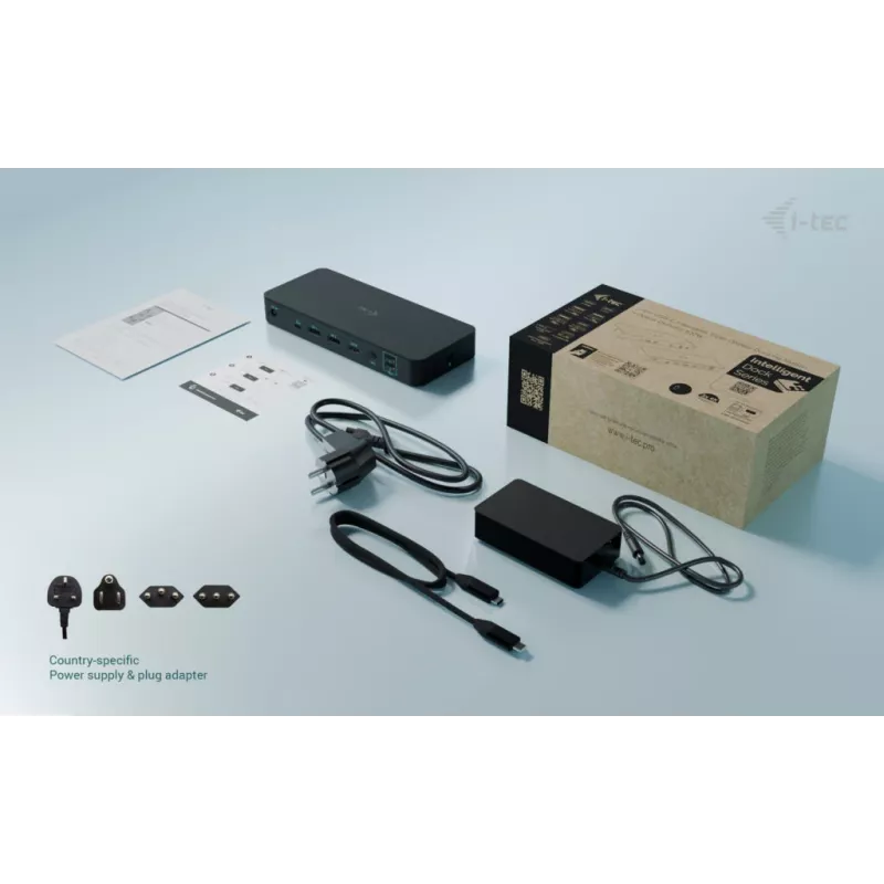i-tec USB-C Intelligent Triple Display Docking Station + Power Delivery 100W