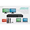 ITEC i-tec USB-C KVM Dock PRO for Three Hosts, Dual Video, 2x Power Delivery (max 92W), USB 3.2, 10 Gbps, Gigabit Ethernet