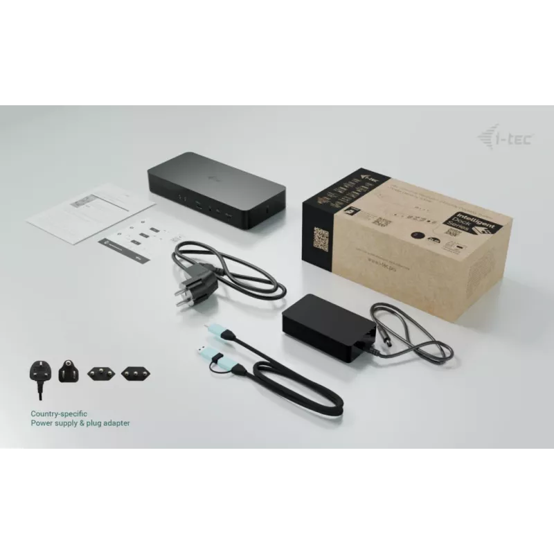 Docking Station i-tec CAINTGDUAL4KDOCPD Dual Display Power Delivery 100W
