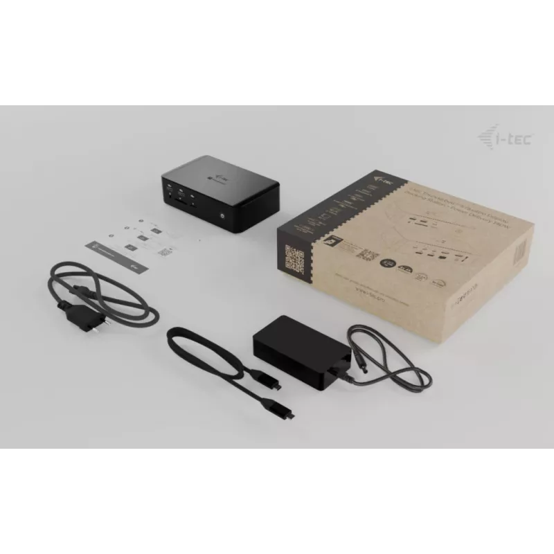 i-tec Thunderbolt5 Quattro Display Docking Station, 5x USB, 2.5 GLAN + Power Delivery 140W
