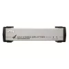 ATEN 4-Port DVI Audio/Video Splitter, DVI, 4x DVI-I, 1920 x 1200 pixels, Black, Silver, Metal, Full HD