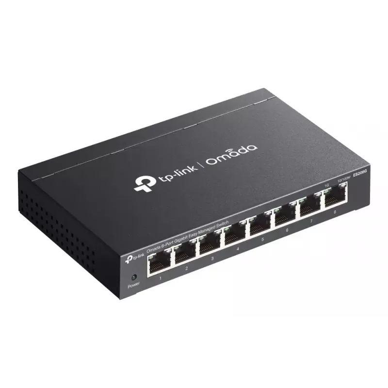 TP-Link Omada ES208G network switch Managed L2 Gigabit Ethernet (10/100/1000) Black