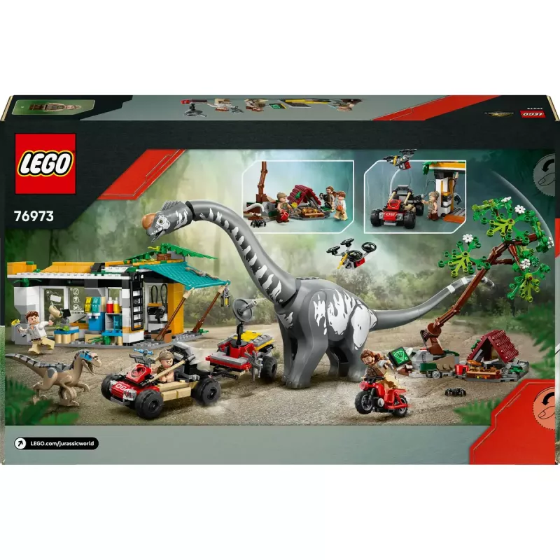 LEGO Jurassic World set 76973 — Raptor & Titanosaurus with 3 figures, 582 pieces, ages 7+