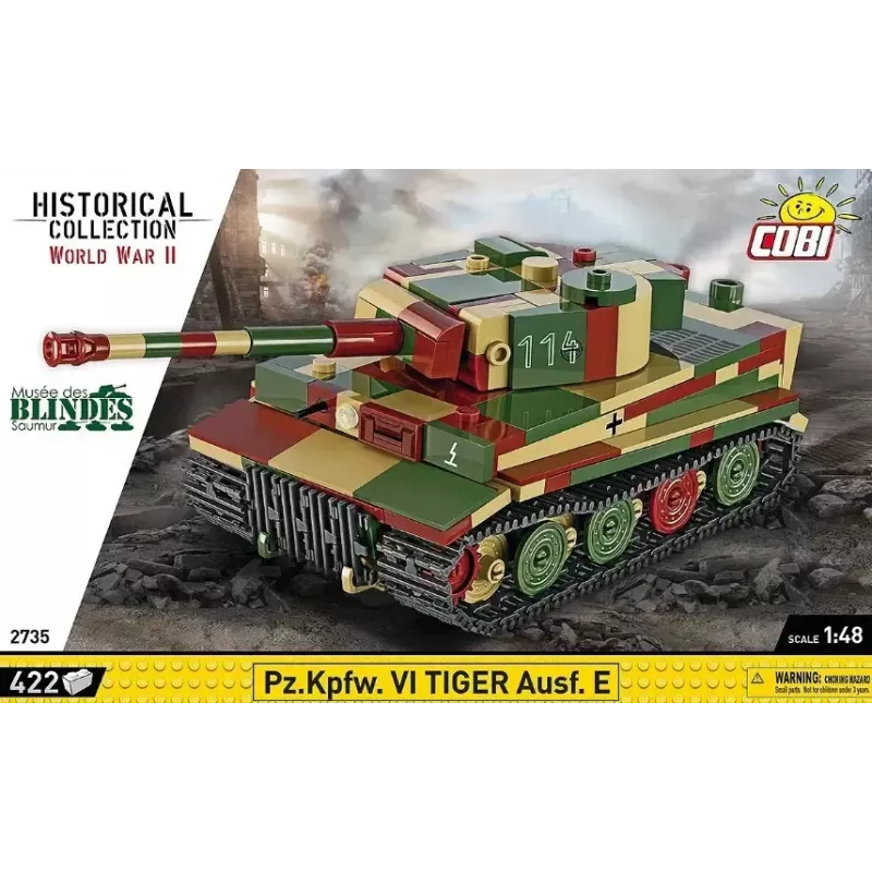 Scale model building set Cobi Pz.Kpfw. VI Tiger Ausf. E 1:35 scale, detailed brick kit