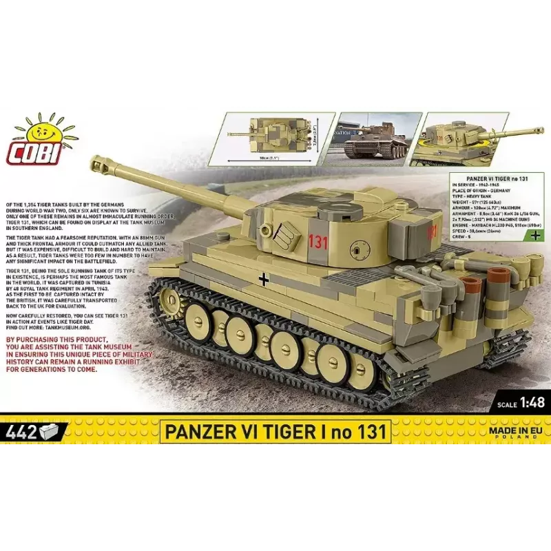 Construction Set Cobi Panzer VI Tiger I 442 pieces model COIB-2734