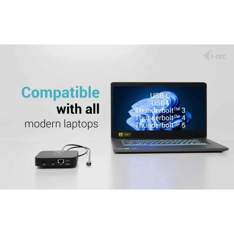 Docking station ITEC USB-C Dual HDMI C31DUALHDMIDOCKPD — Dual 4K 60Hz, 100W Power Delivery