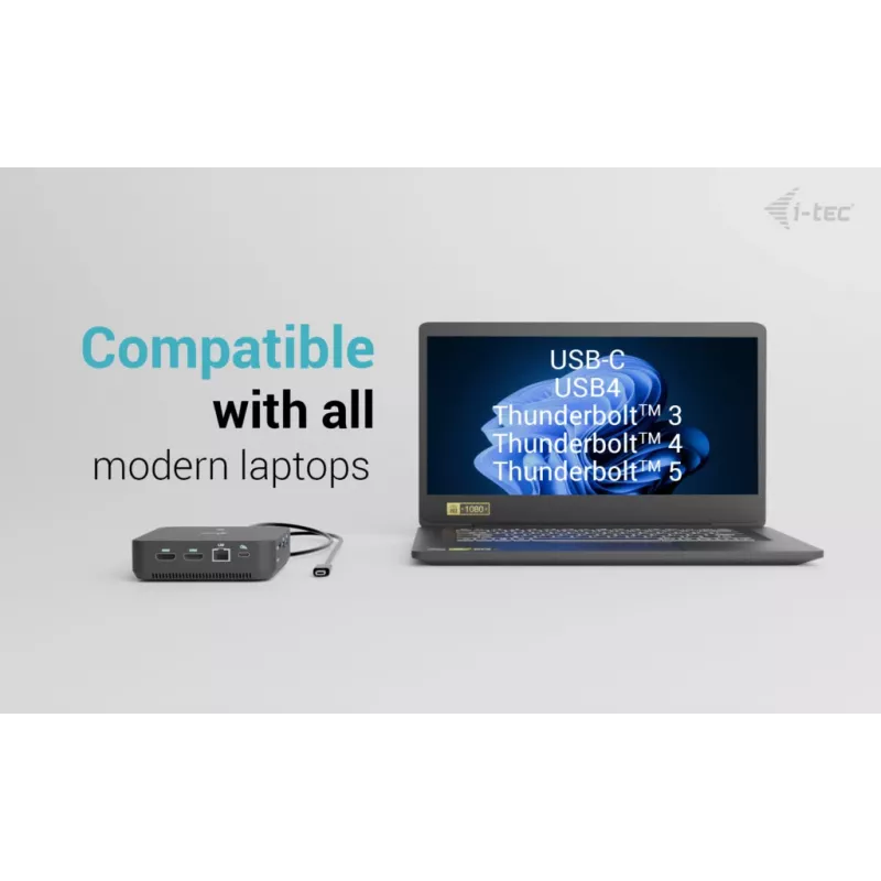 USB-C DisplayPort to Dual HDMI Adapter ITEC C31TRIPLEVIDEODPPRO 4K 60Hz, 100W Power Delivery