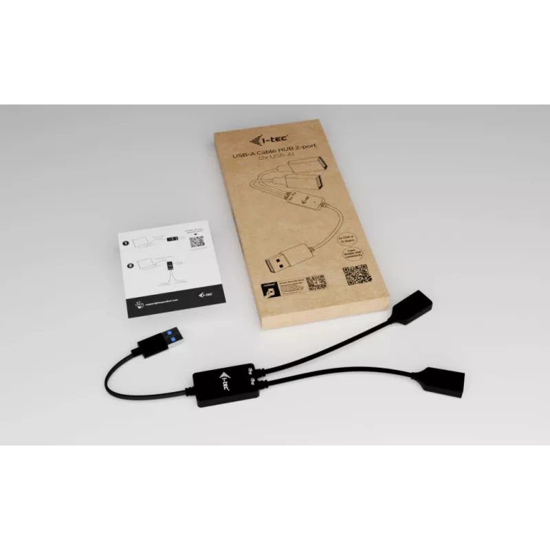 USB-A hub ITEC U3CBLHUB2A — 2 ports, USB 3.0 up to 5 Gbps