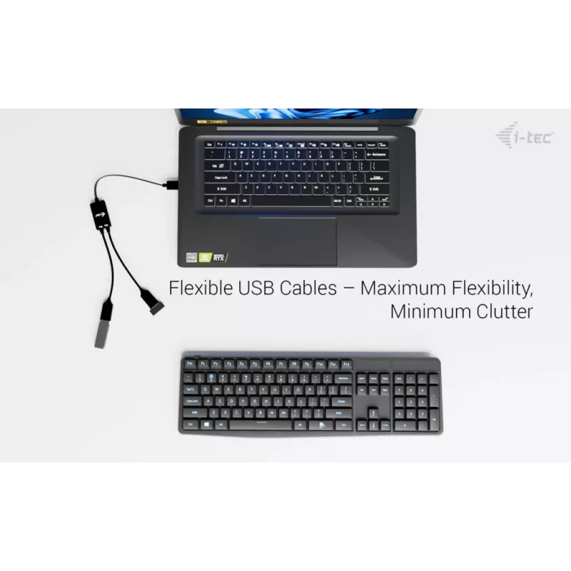 USB-A hub ITEC U3CBLHUB2A — 2 ports, USB 3.0 up to 5 Gbps