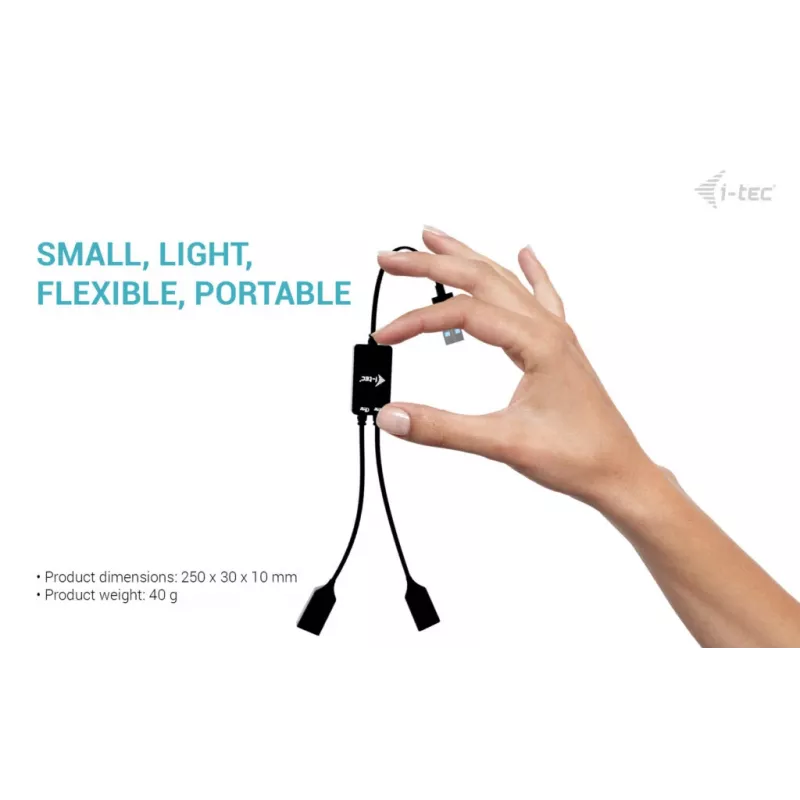 USB-A hub ITEC U3CBLHUB2A — 2 ports, USB 3.0 up to 5 Gbps