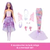 Barbie Doll Fantasy Fashion Pack with Accessories Including Mermaid Tail, Fairy Wings, & Necklaces