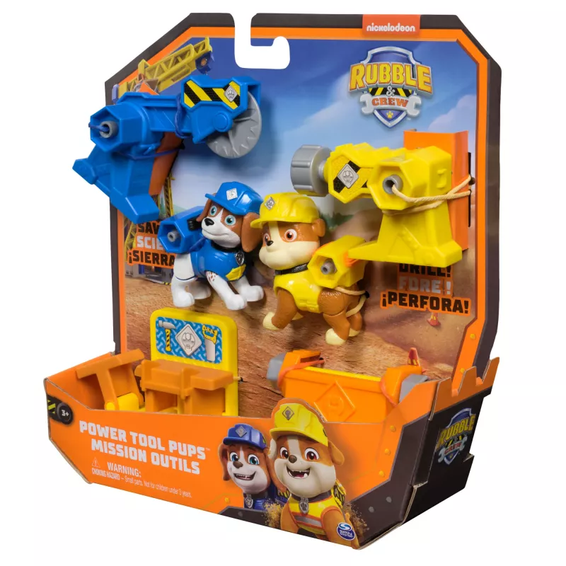 Figure set Usorteret Rubble & Wheeler Power Tool Pups with 2 tools and 2 building accessories, ages 3+