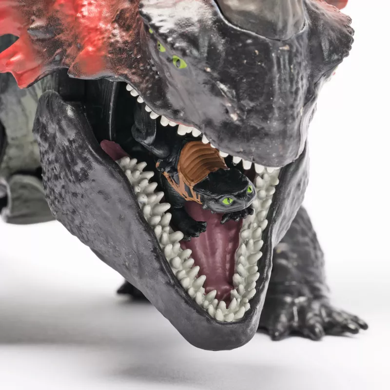 11-inch Toy Dragon Spin Master — World of Berk: Red Death Chomping Rampage with Exclusive Toothless Figurine, Ages 4+