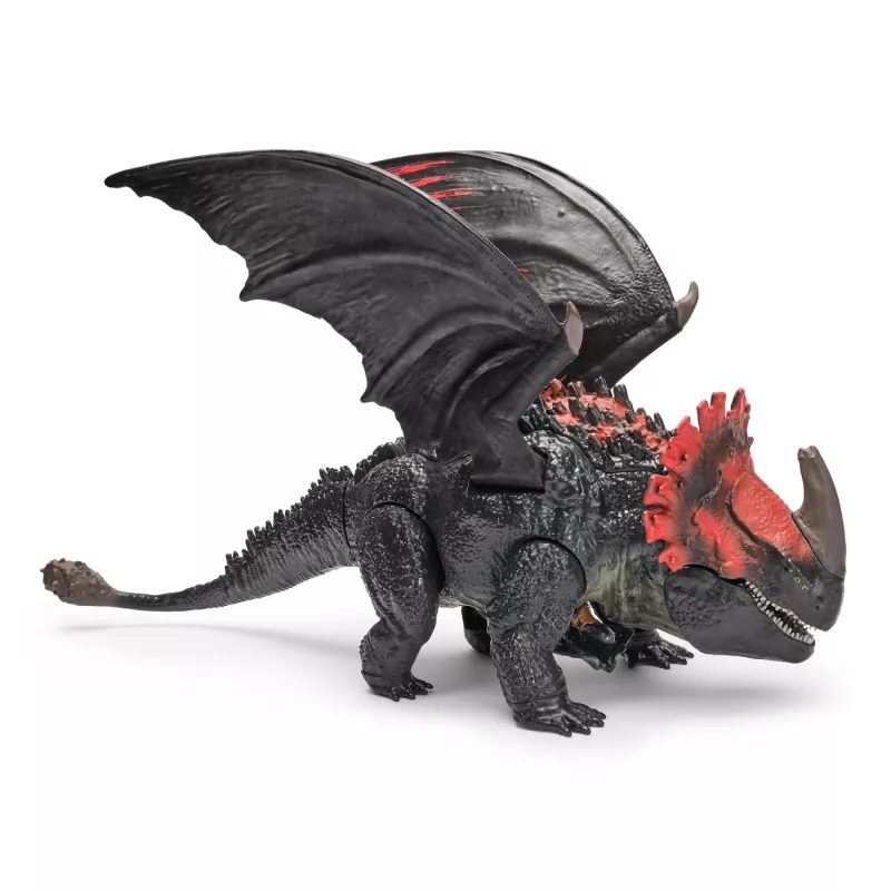 11-inch Toy Dragon Spin Master — World of Berk: Red Death Chomping Rampage with Exclusive Toothless Figurine, Ages 4+