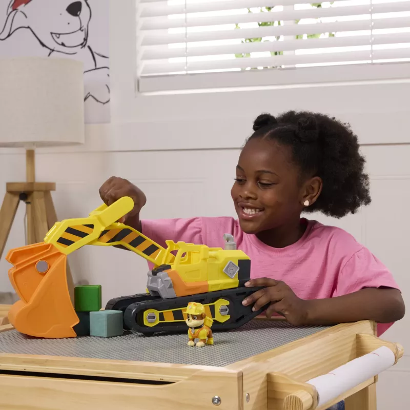 Rubble & Crew Rubble's Ultimate Tool Bulldozer Vehicle, Toy Truck with Action Figure, PAW Patrol Kids Toys for Boys & Girls Ages 3 and Up