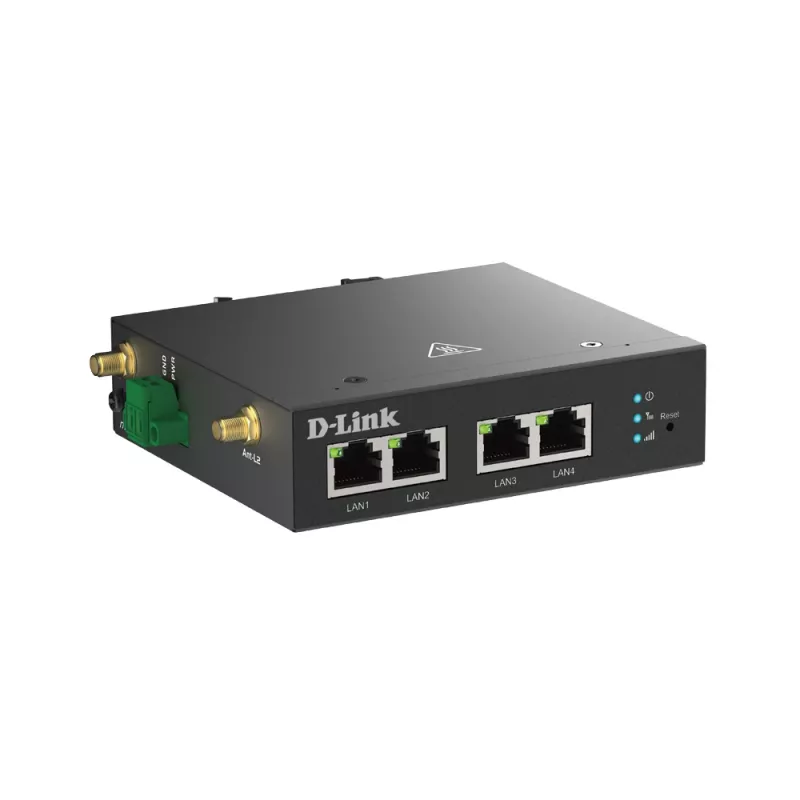 Cellular network router D-Link DWM-314-T 4G LTE VPN Black DIN-rail