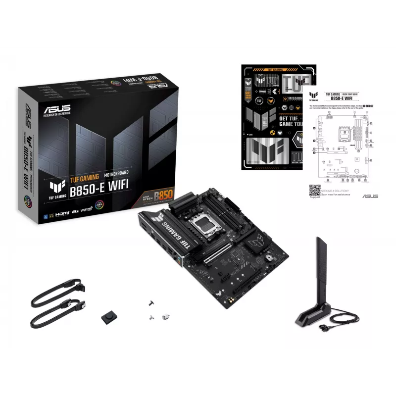 Motherboard ASUS TUF GAMING B850-E WIFI, AMD B850, Socket AM5, ATX, DDR5, 4x DIMM, 3x M.2, Wi‑Fi 6E, 2.5Gb LAN