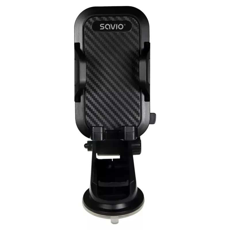 Phone grip SAVIO CH-04, silicone, black, durable protective accessory, weight 163 g