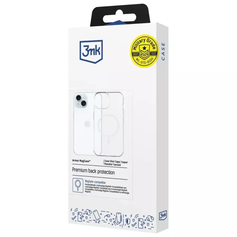 Protective Case 3MK Armor MagCase for Apple iPhone 15 — durable design, magnetic compatibility